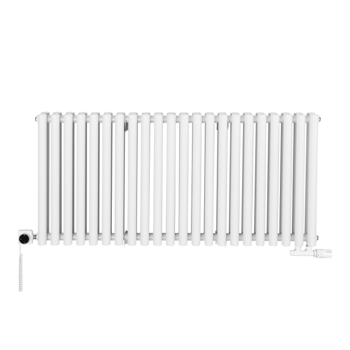 Grzejnik dekoracyjny poziomy Gilda GD2E 600x1298 biały