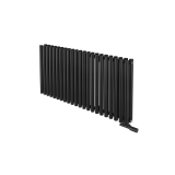 Grzejnik dekoracyjny poziomy Gilda GD2E 600x1298 czarny
