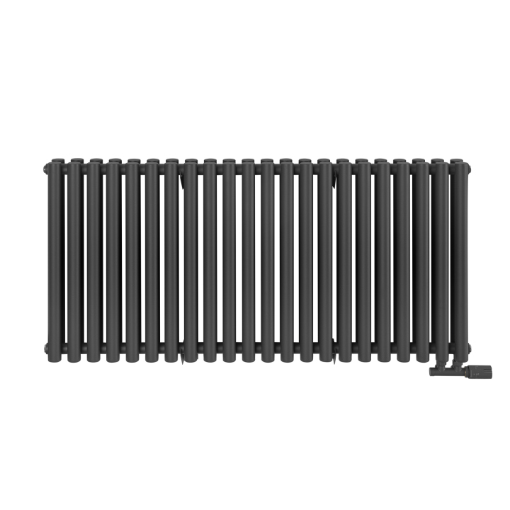 Grzejnik dekoracyjny poziomy Gilda GD2E 600x1298 grafit