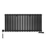 Grzejnik dekoracyjny poziomy Gilda GD2E 600x1298 czarny