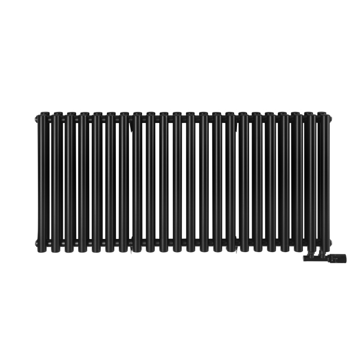 Grzejnik dekoracyjny poziomy Gilda GD2E 600x1298 czarny