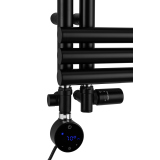 Grzejnik łazienkowy hybrydowy Zodiak 942x400 czarny RUMBA