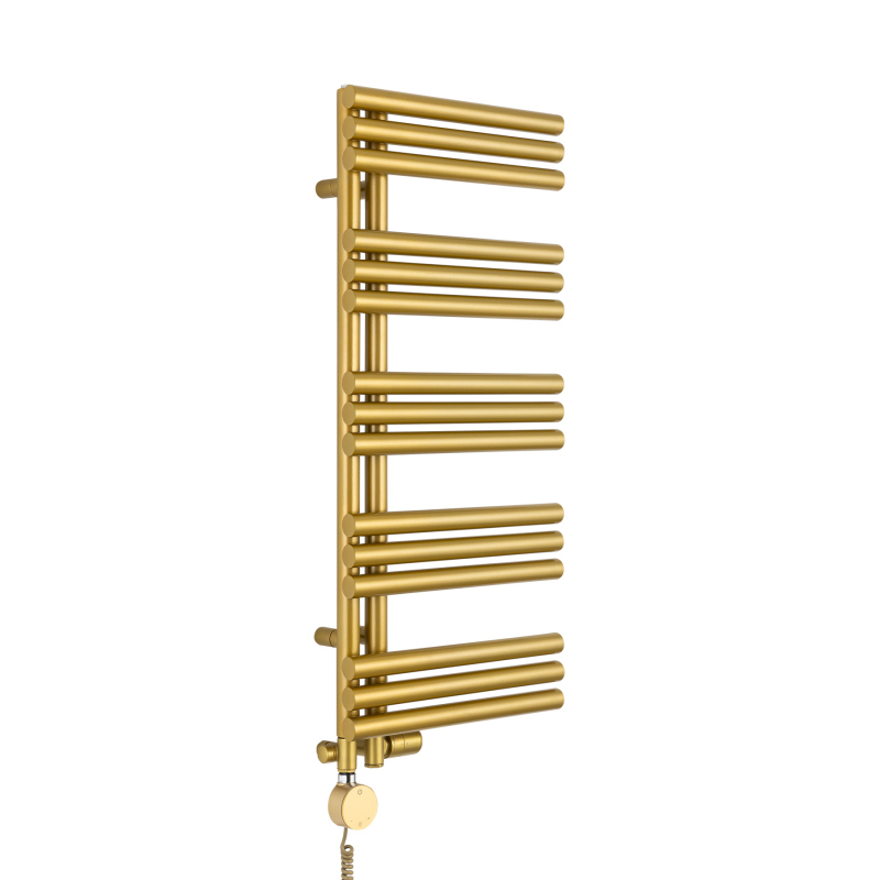 Grzejnik łazienkowy hybrydowy Zodiak 942x400 złoty SAMBA