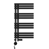 Grzejnik łazienkowy hybrydowy Zodiak 737x400 czarny RUMBA