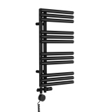 Grzejnik łazienkowy hybrydowy Zodiak 737x400 czarny RUMBA