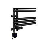 Grzejnik łazienkowy hybrydowy Zodiak 737x400 czarny RUMBA