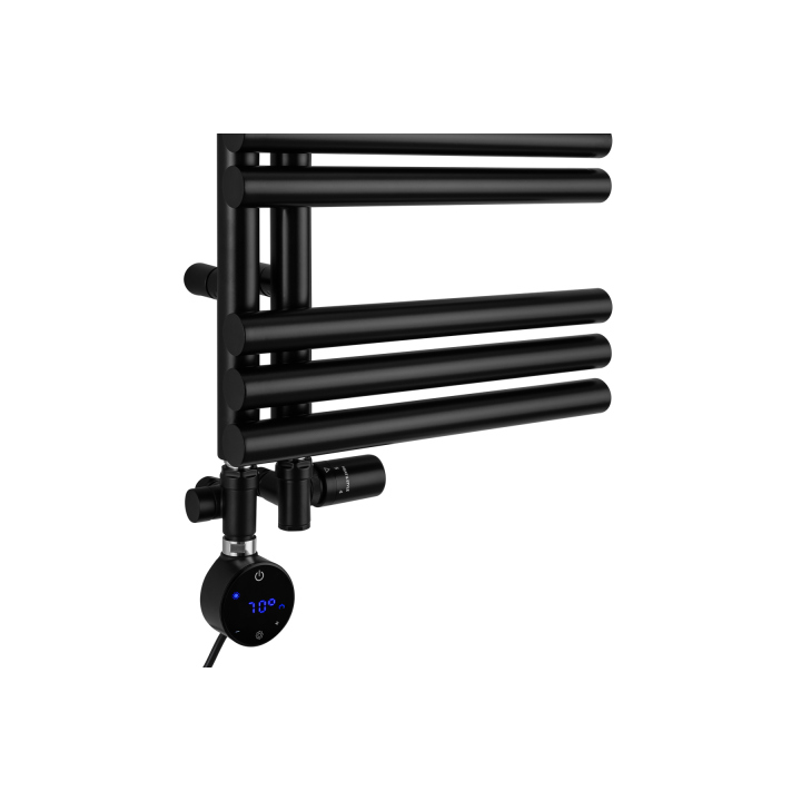 Grzejnik łazienkowy hybrydowy Zodiak 737x400 czarny RUMBA