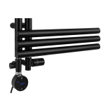 Grzejnik łazienkowy hybrydowy Zodiak 942x500 czarny RUMBA