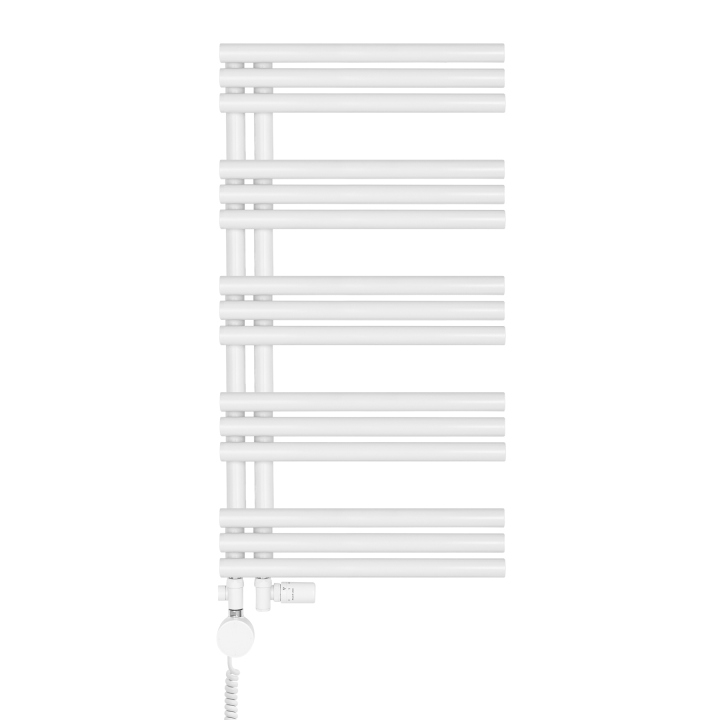 Grzejnik łazienkowy hybrydowy Zodiak 942x500 biały mat SAMBA