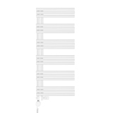 Grzejnik łazienkowy hybrydowy Zodiak 1147x500 biały mat SAMBA