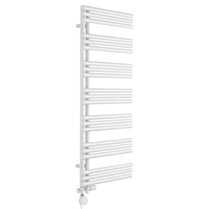 Grzejnik łazienkowy hybrydowy Zodiak 1352x500 biały mat SAMBA