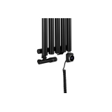 Grzejnik dekoracyjny hybrydowy Gilda GD1E 1600x295 czarny SQUARE