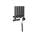 Grzejnik dekoracyjny hybrydowy Gilda GD1E 1600x295 grafit SQUARE