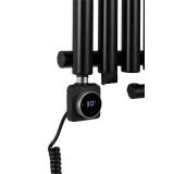 Grzejnik dekoracyjny hybrydowy Gilda GD1E 1800x413 czarny SQUARE