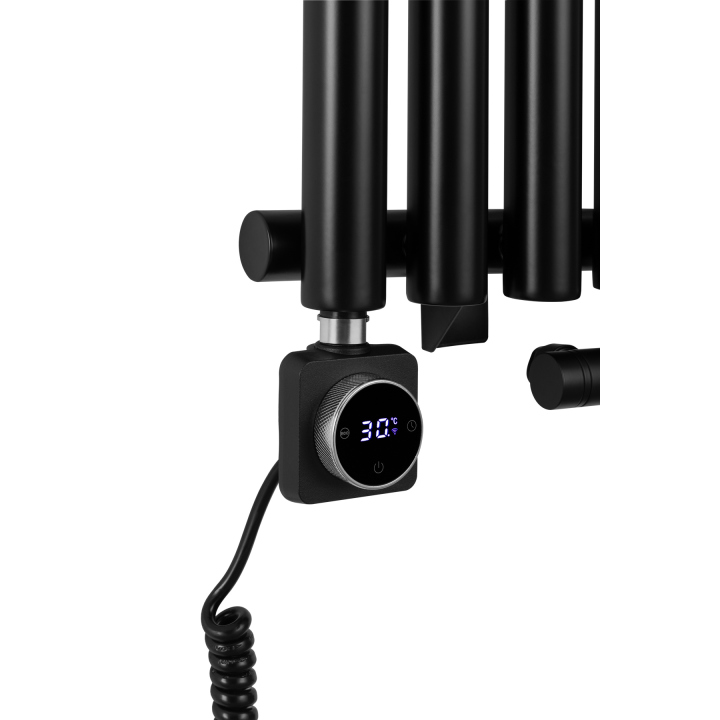 Grzejnik dekoracyjny hybrydowy Gilda GD1E 1800x413 czarny SQUARE