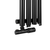 Grzejnik dekoracyjny hybrydowy Gilda GD1E 1800x413 czarny SQUARE