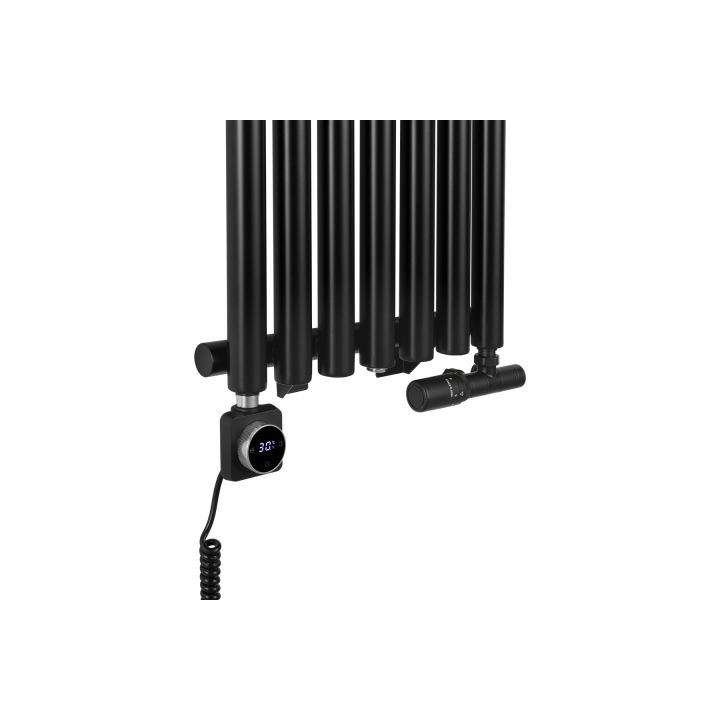 Grzejnik dekoracyjny hybrydowy Gilda GD1E 1800x413 czarny SQUARE