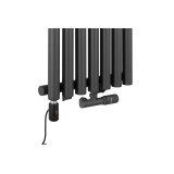 Grzejnik dekoracyjny hybrydowy Gilda GD1E 1800x413 grafit TANGO