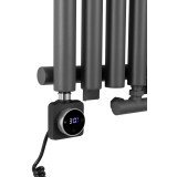 Grzejnik dekoracyjny hybrydowy Gilda GD1E 1800x413 grafit SQUARE