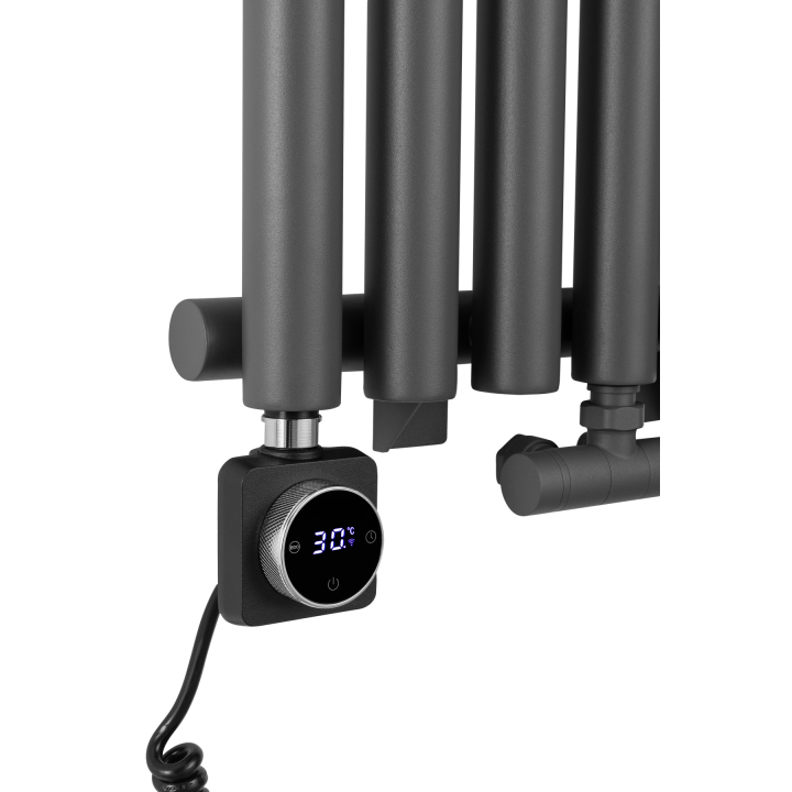 Grzejnik dekoracyjny hybrydowy Gilda GD1E 1800x413 grafit SQUARE