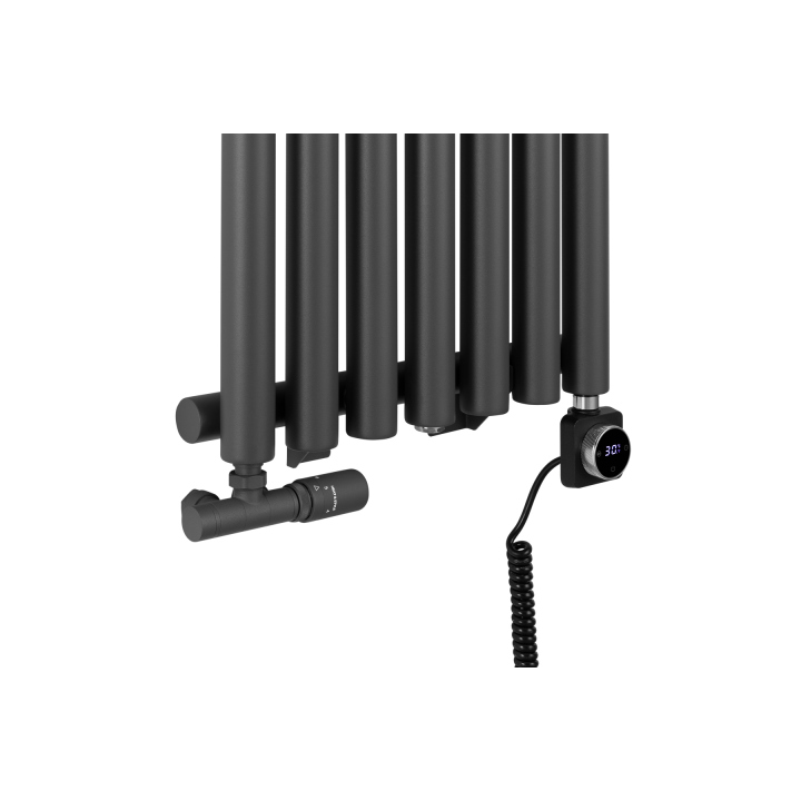 Grzejnik dekoracyjny hybrydowy Gilda GD1E 1800x413 grafit SQUARE