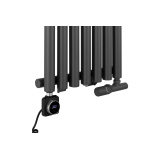 Grzejnik dekoracyjny hybrydowy Gilda GD1E 1800x413 grafit SQUARE