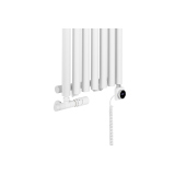 Grzejnik dekoracyjny hybrydowy Gilda GD1E 1800x413 biały SQUARE