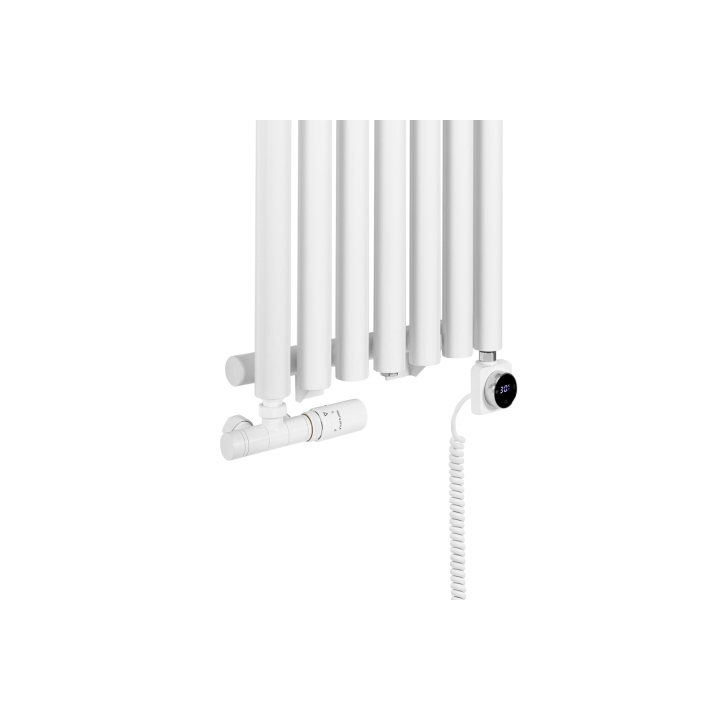 Grzejnik dekoracyjny hybrydowy Gilda GD1E 1800x413 biały SQUARE