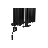 Grzejnik dekoracyjny hybrydowy Gilda GD1E 1800x531 czarny SQUARE