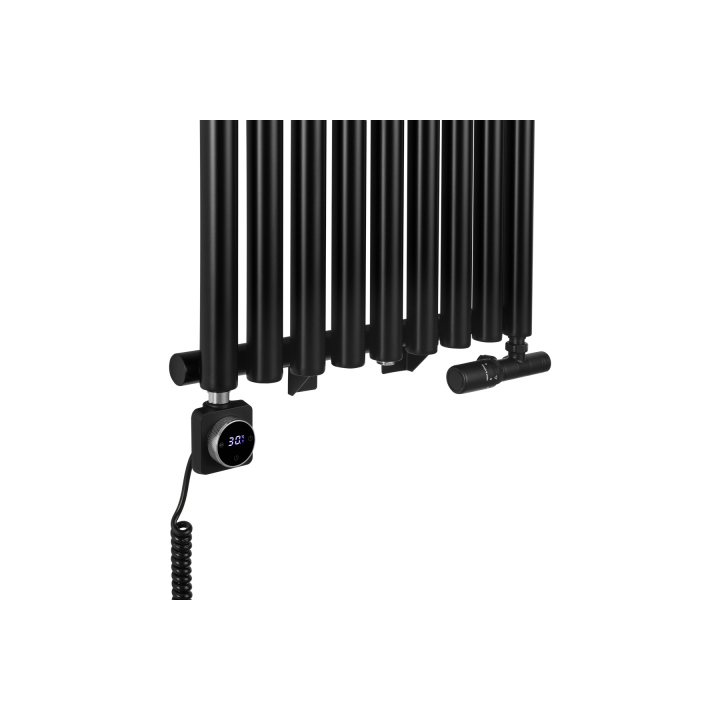 Grzejnik dekoracyjny hybrydowy Gilda GD1E 1800x531 czarny SQUARE