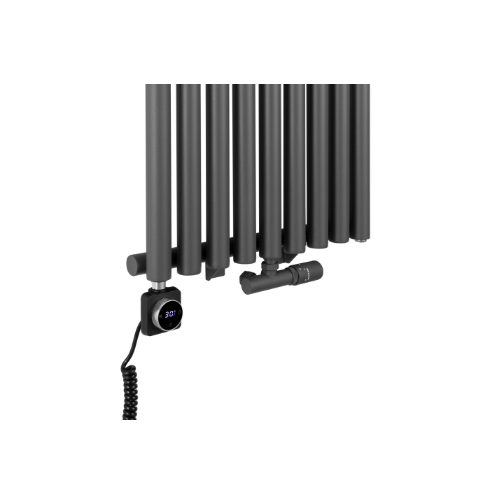 Grzejnik dekoracyjny hybrydowy Gilda GD1E 1800x531 grafit SQUARE