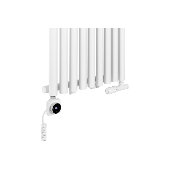 Grzejnik dekoracyjny hybrydowy Gilda GD1E 1800x531 biały SQUARE