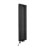 Grzejnik dekoracyjny hybrydowy Gilda GD2E 1800x472 czarny SQUARE