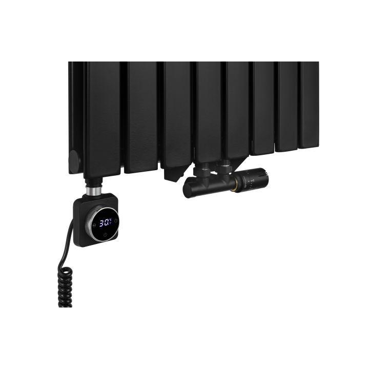 Grzejnik dekoracyjny hybrydowy Wanted WD2E 1800x544 czarny SQUARE