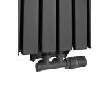 Grzejnik dekoracyjny hybrydowy Judy JD2E 1600x472 grafit SQUARE