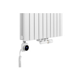 Grzejnik dekoracyjny hybrydowy Judy JD2E 1600x590 biały SQUARE