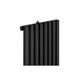 Grzejnik dekoracyjny hybrydowy Nomad ND1E 1800x360 czarny SQUARE