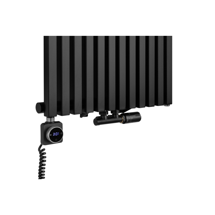 Grzejnik dekoracyjny hybrydowy Nomad ND1E 1800x540 czarny SQUARE