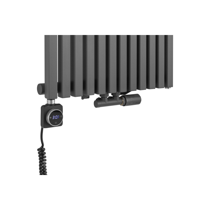 Grzejnik dekoracyjny hybrydowy Nomad ND1E 1800x540 grafit SQUARE