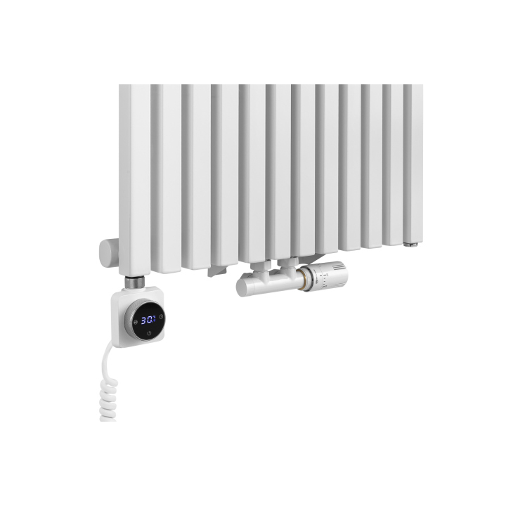 Grzejnik dekoracyjny hybrydowy Nomad ND1E 1800x540 biały SQUARE