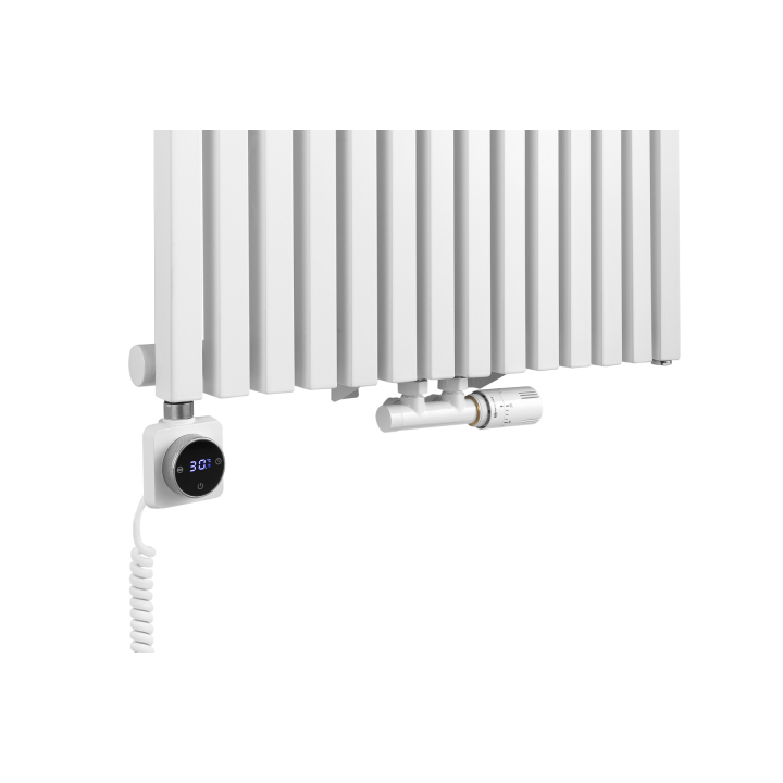 Grzejnik dekoracyjny hybrydowy Nomad ND1E 1800x630 biały SQUARE