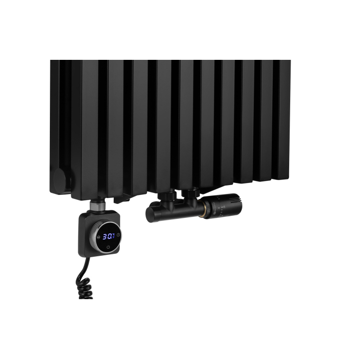 Grzejnik dekoracyjny hybrydowy Nomad ND2E 1800x450 czarny SQUARE