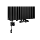 Grzejnik dekoracyjny hybrydowy Nomad ND2E 1800x540 czarny SQUARE