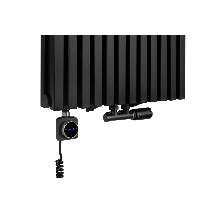 Grzejnik dekoracyjny hybrydowy Nomad ND2E 1800x540 czarny SQUARE