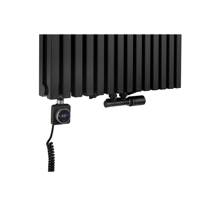 Grzejnik dekoracyjny hybrydowy Nomad ND2E 1800x630 czarny SQUARE