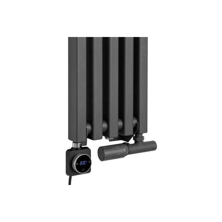 Grzejnik dekoracyjny hybrydowy Concert 1800x230 grafit SQUARE