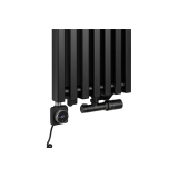 Grzejnik dekoracyjny hybrydowy Concert 1800x330 czarny SQUARE