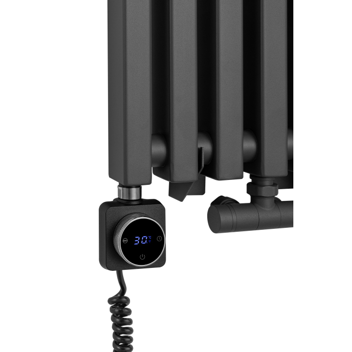 Grzejnik dekoracyjny hybrydowy Concert 1800x330 grafit SQUARE