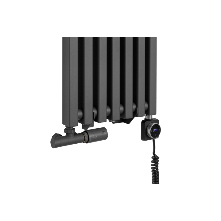 Grzejnik dekoracyjny hybrydowy Concert 1800x330 grafit SQUARE