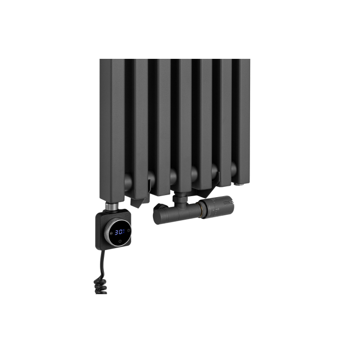 Grzejnik dekoracyjny hybrydowy Concert 1800x330 grafit SQUARE